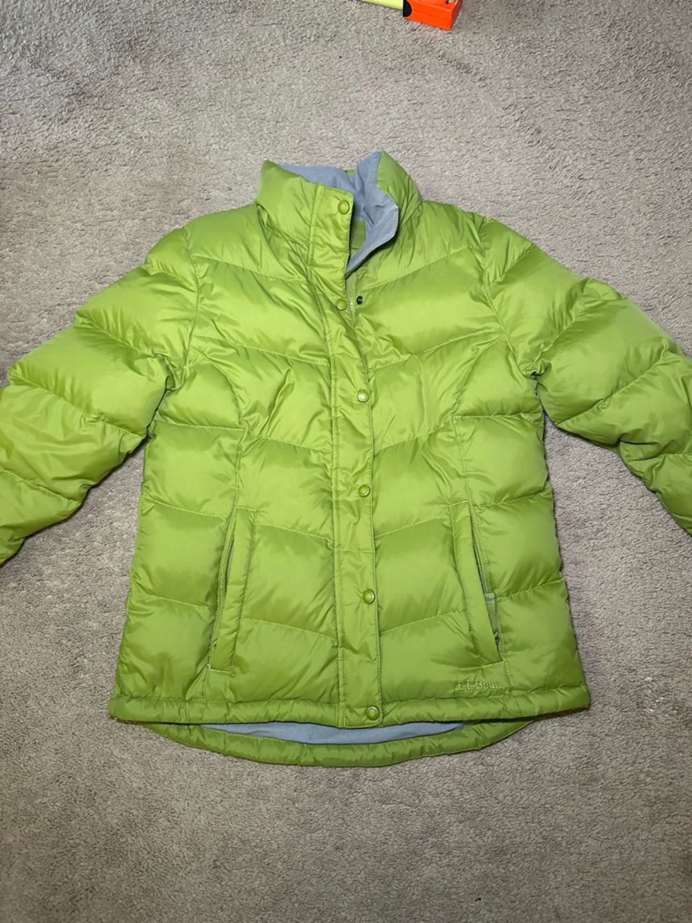 LL Bean Women’s Goose Down Jacket Puffer Size Medium Green